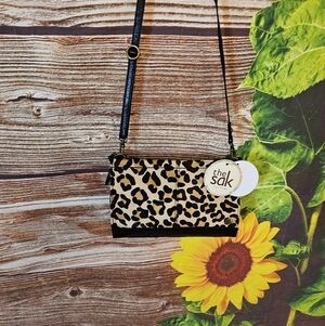 The Sak Leopard-Print Crossbody in Tan and Black